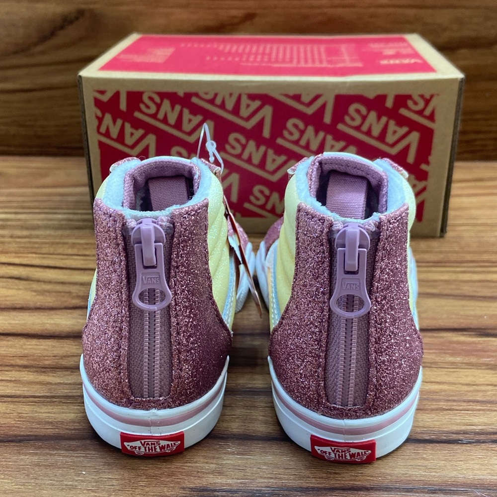 🆕 Vans Sk8-Hi Zip glitter girls sneakers - Picture 5 of 14